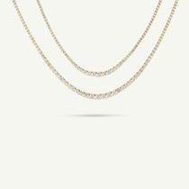 The Graduated Tennis Necklace, yellow gold | Sunday Finest